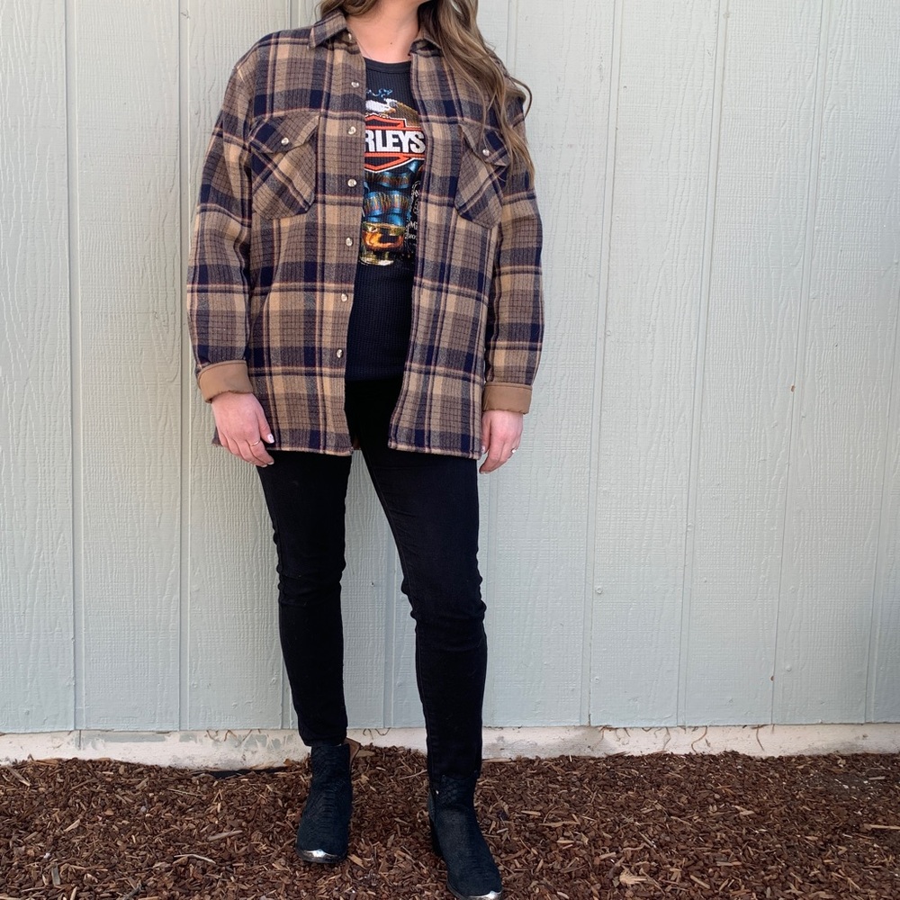 Vintage Outdoor Exchange Wool Blend Lined Shacket